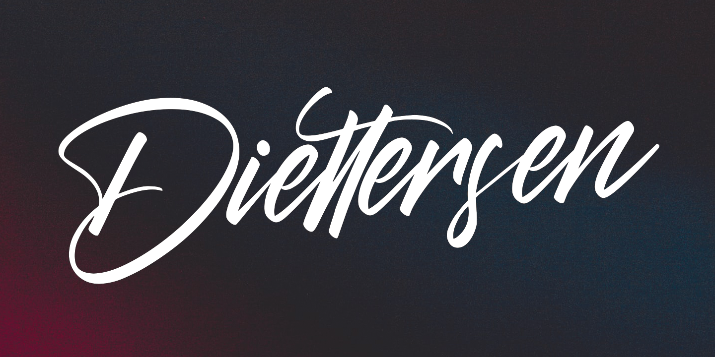 Пример шрифта Diettersen #1